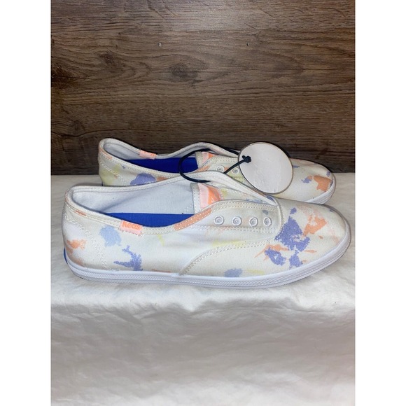 Keds Shoes - Keds Women's Chillax Twill Slip On Sneaker, White/Peach Splatter, sz 6